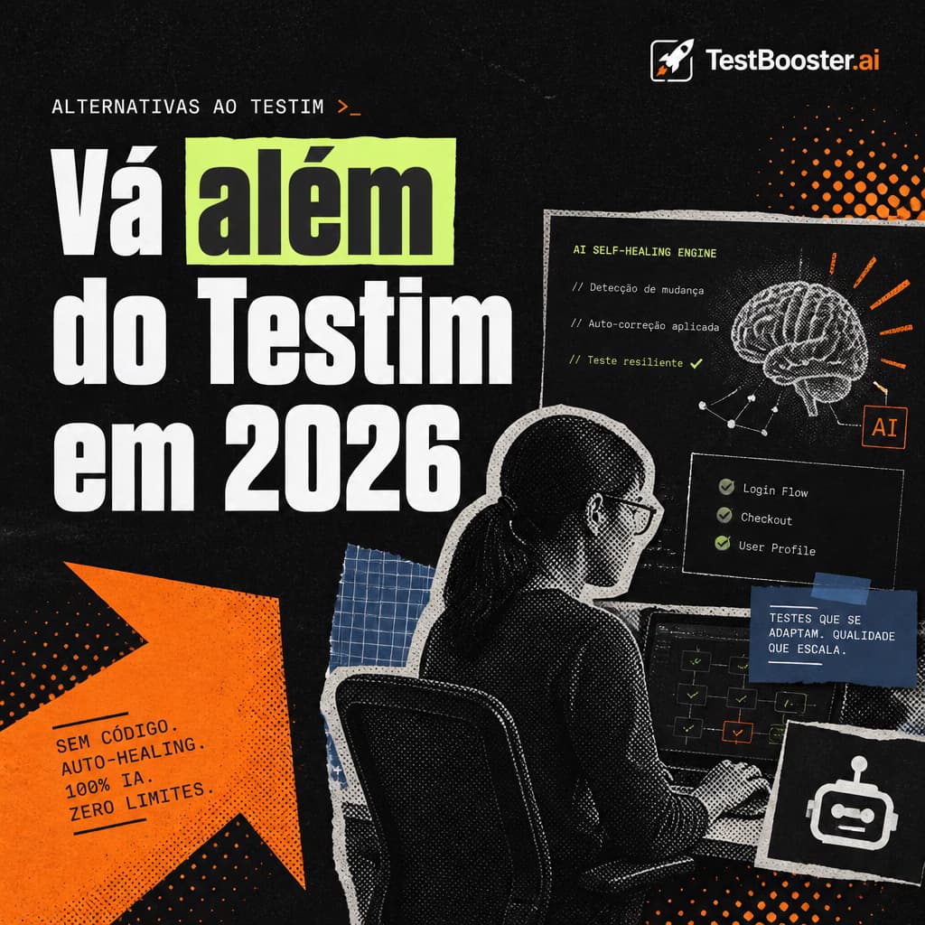 As Melhores Alternativas ao Testim em 2026 (Sem Código e com IA)